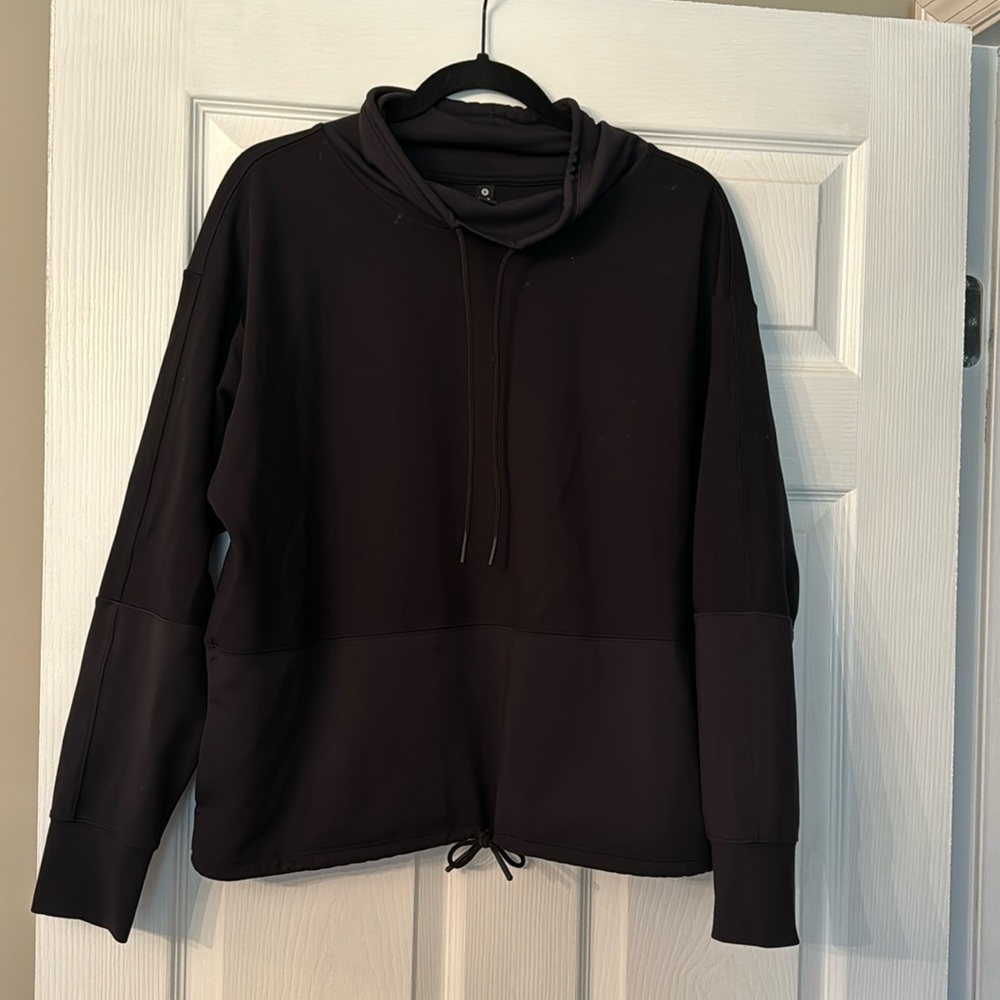 Athleta Hersoma Mock Neck Sweatshirt Small in Black